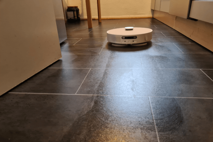 Результат испытания на влажную уборку на ПВХ.